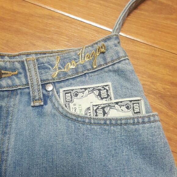 LEVI'S Custom Denim Flag Money Crossbody Handbag - Picture 2 of 6